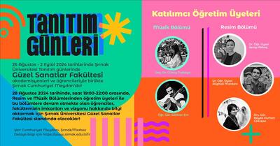 26 Ağustos-02 Eylül 2024 tarihleri arasında Fakültemizin tanıtım günleri gerçekleştirilecektir.