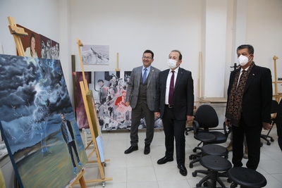 İlimiz Valisi Sayın Ali Hamza PEHLİVAN, Belediye Başkanı  Mehmet Yarka ve Rektörümüz Prof. Dr. Mehmet Emin ERKAN Fakültemizi ziyaret etti